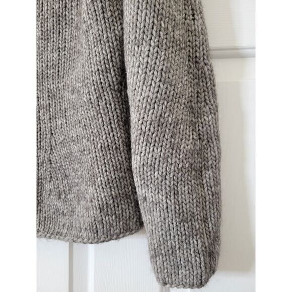 Jilsander Grey Chunky Knit V Neck Sweater M (40) - Picture 8 of 11